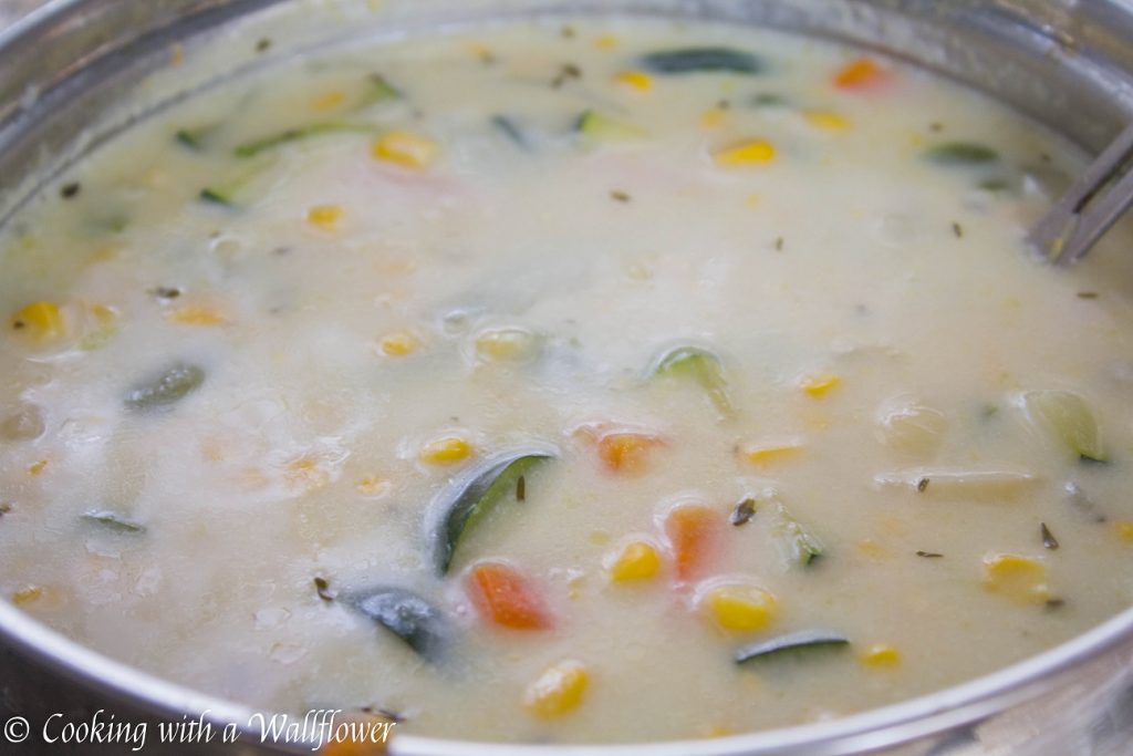 Creamy Corn Vegetable Soup | Cooking with a Wallflower