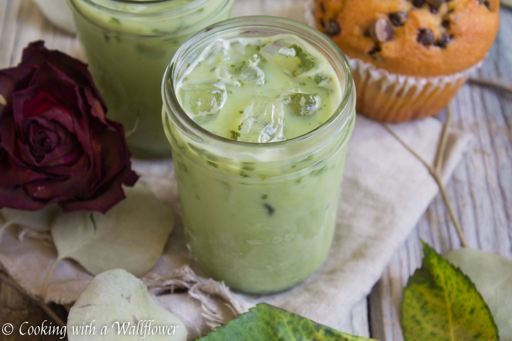 Iced Matcha Green Tea Latte | Cooking with a Wallflower