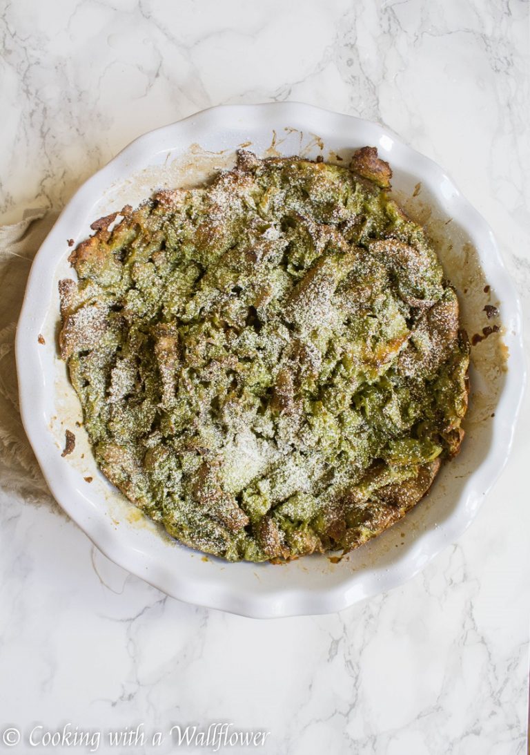 Matcha Green Tea Croissant French Toast Bake Cooking with a Wallflower
