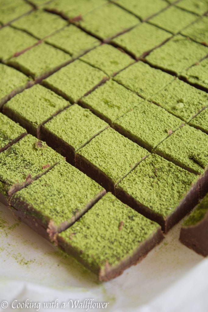 Matcha Green Tea Chocolate Fudge | Cooking with a Wallflower