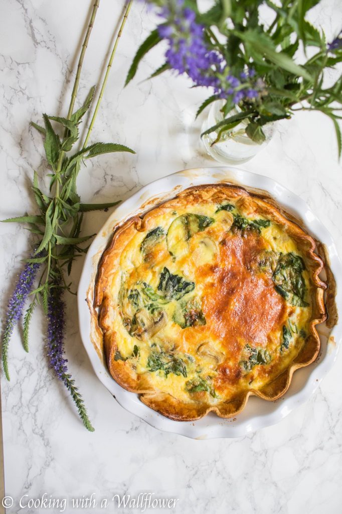 Spinach Mushroom Quiche | Cooking with a Wallflower