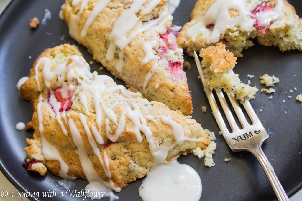 Strawberry Lemon Poppy Seed Scones | Cooking with a Wallflower