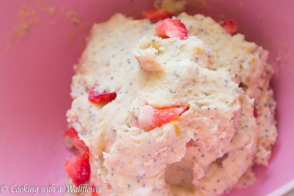 Strawberry Lemon Poppy Seed Scones | Cooking with a Wallflower