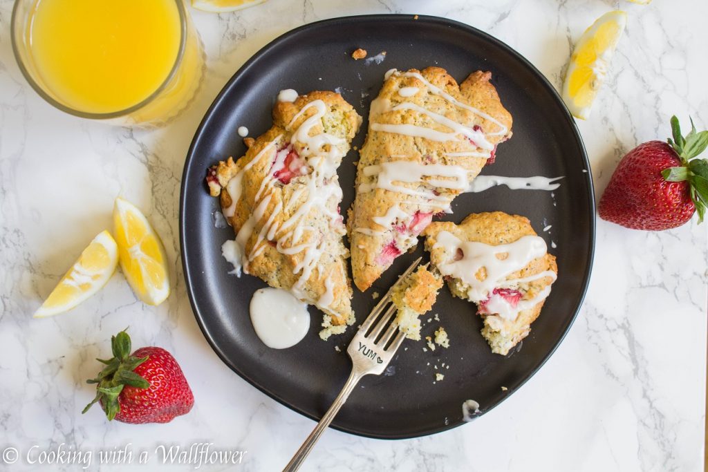 Strawberry Lemon Poppy Seed Scones | Cooking with a Wallflower