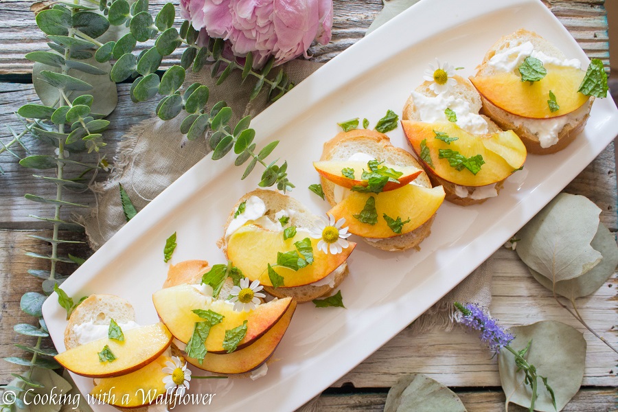 Peach Burrata Toast