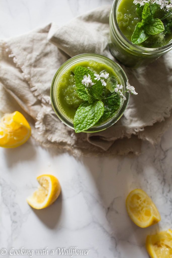 Sparkling Matcha Mint Lemonade  | Cooking with a Wallflower