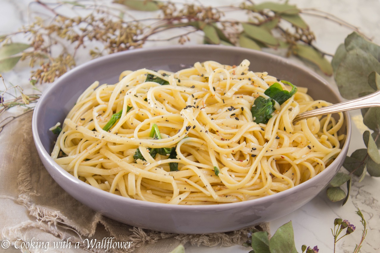 Everything Spice Spinach Parmesan Garlic Pasta