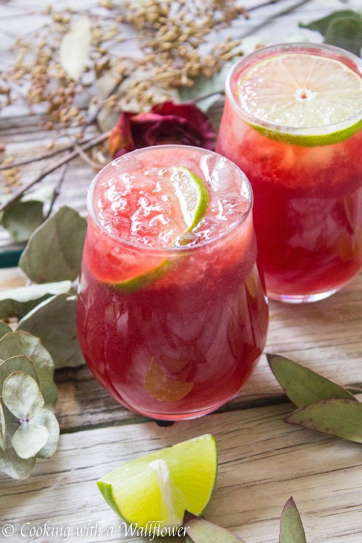 Sparkling Pomegranate Rosé Lemonade Cooking with a Wallflower