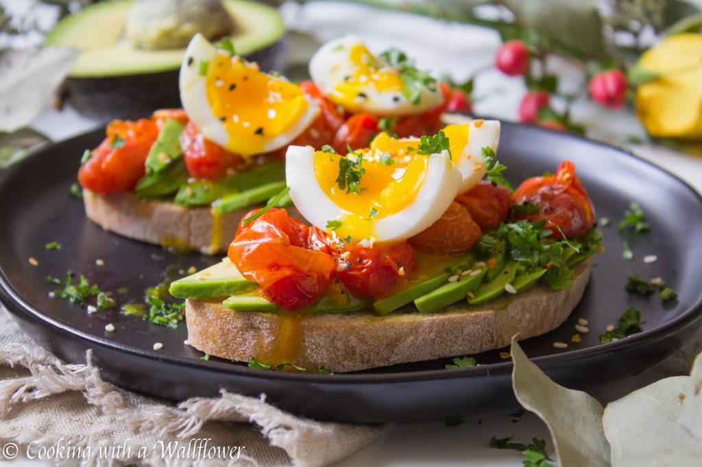 Roasted Tomato Jammy Egg Avocado Toast | Cooking with a Wallflower