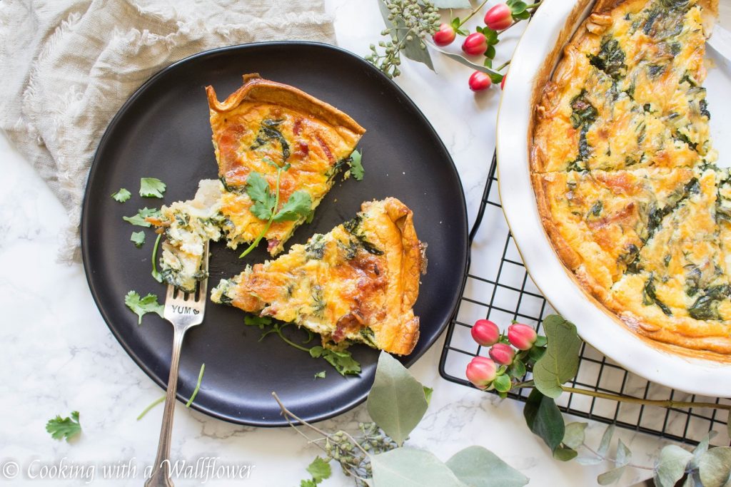 Spinach Bacon Quiche | Cooking with a Wallflower