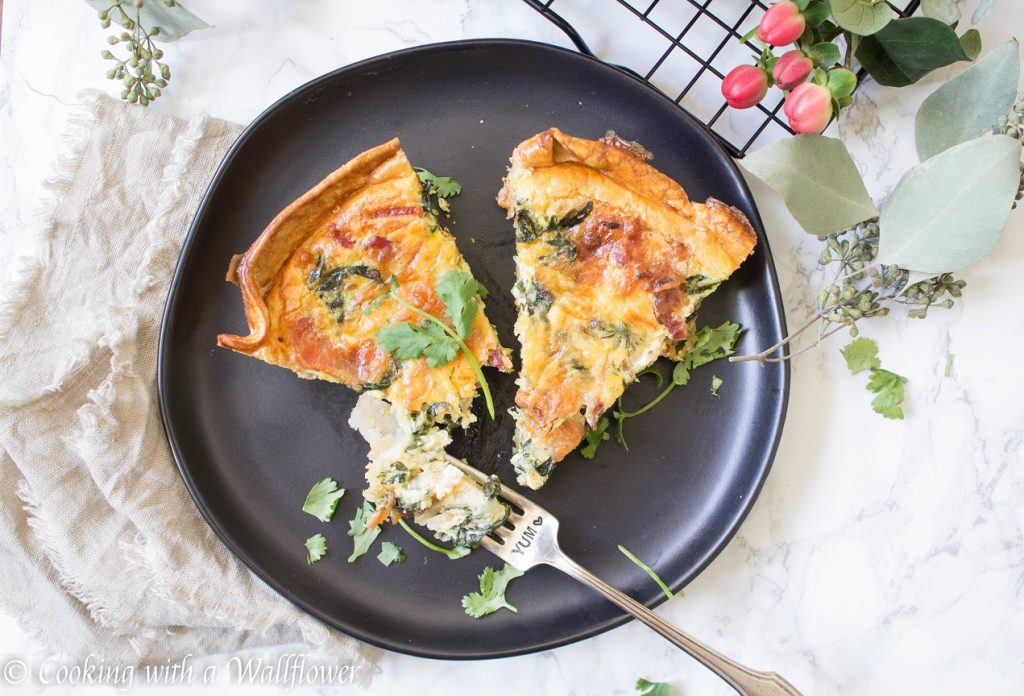 Spinach Bacon Quiche | Cooking with a Wallflower