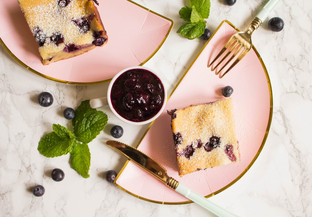 Blueberry Mochi Cake | Cooking with a Wallflower