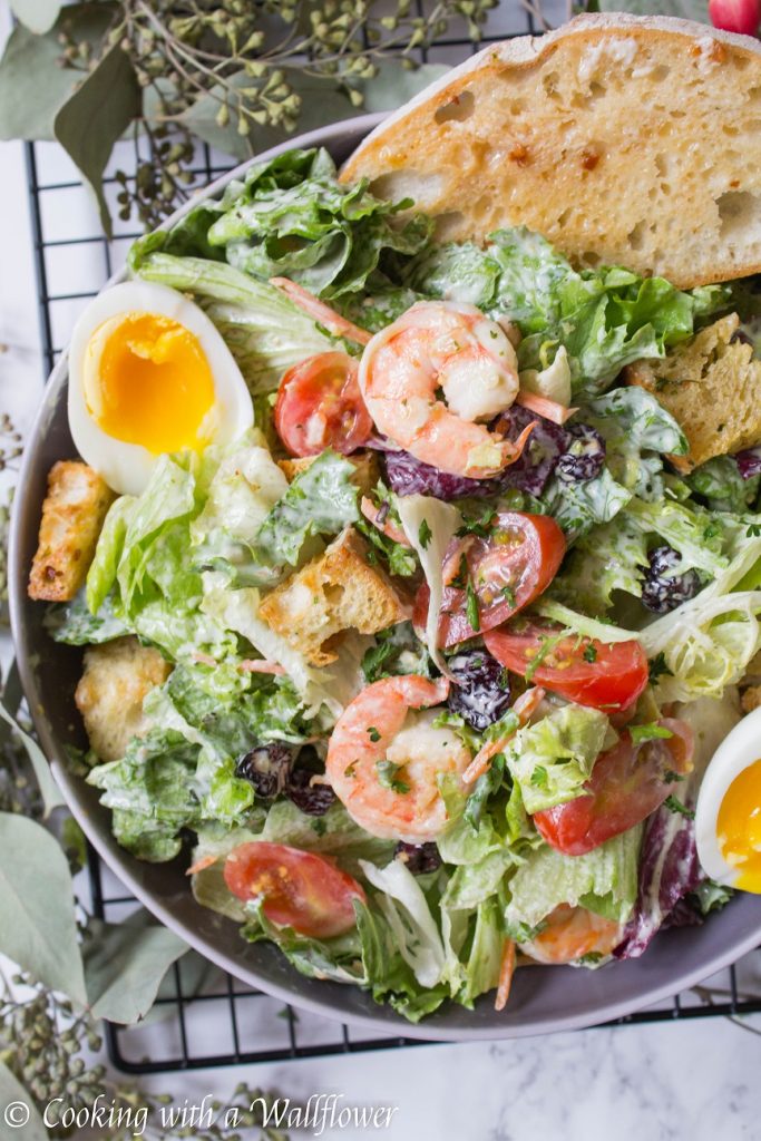 Garlic Shrimp Avocado Salad | Cooking with a Wallflower