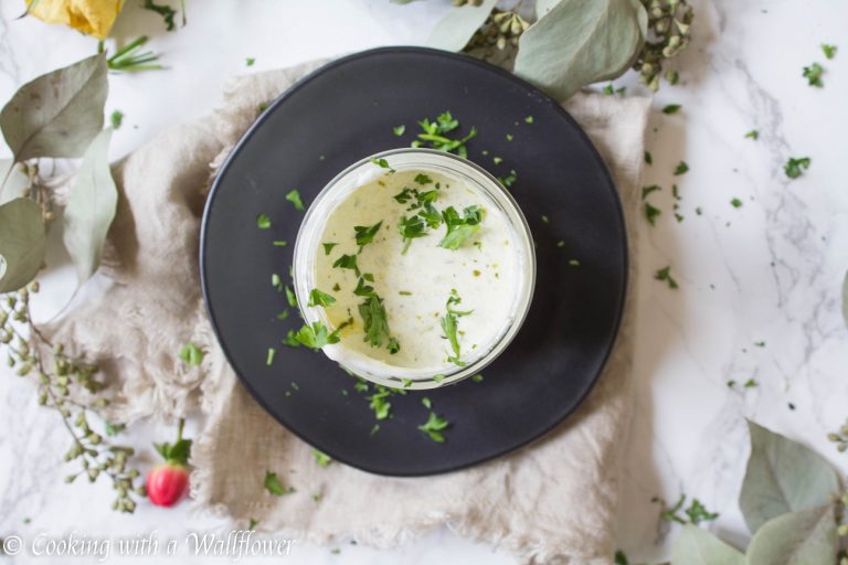 Pesto Buttermilk Ranch Dressing Cooking with a Wallflower
