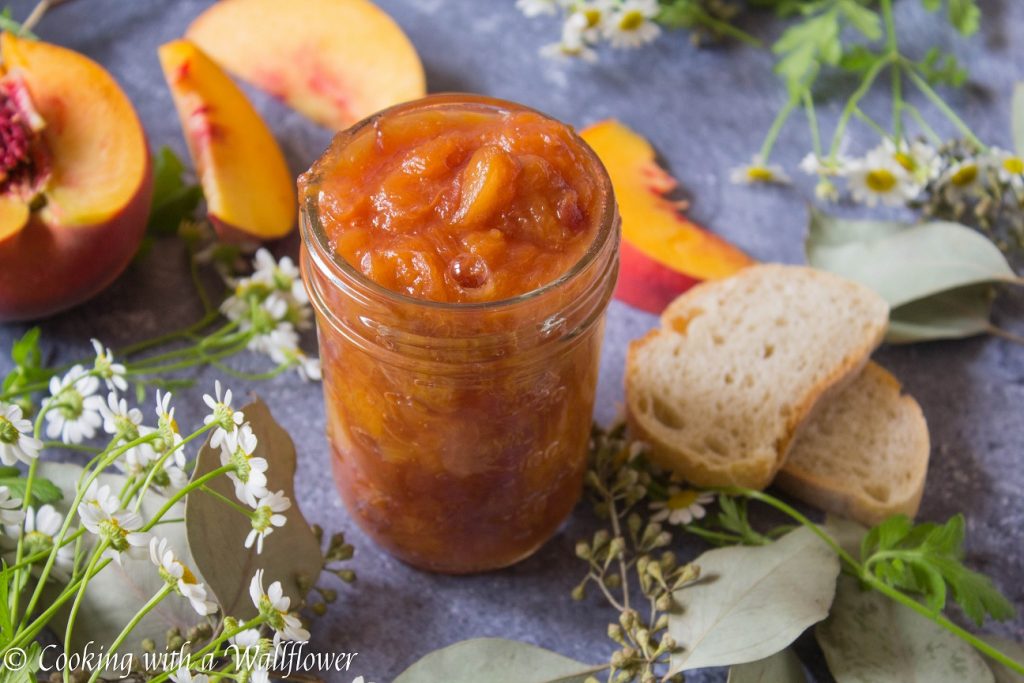 Small Batch Peach Elderflower Jam | Cooking with a Wallflower