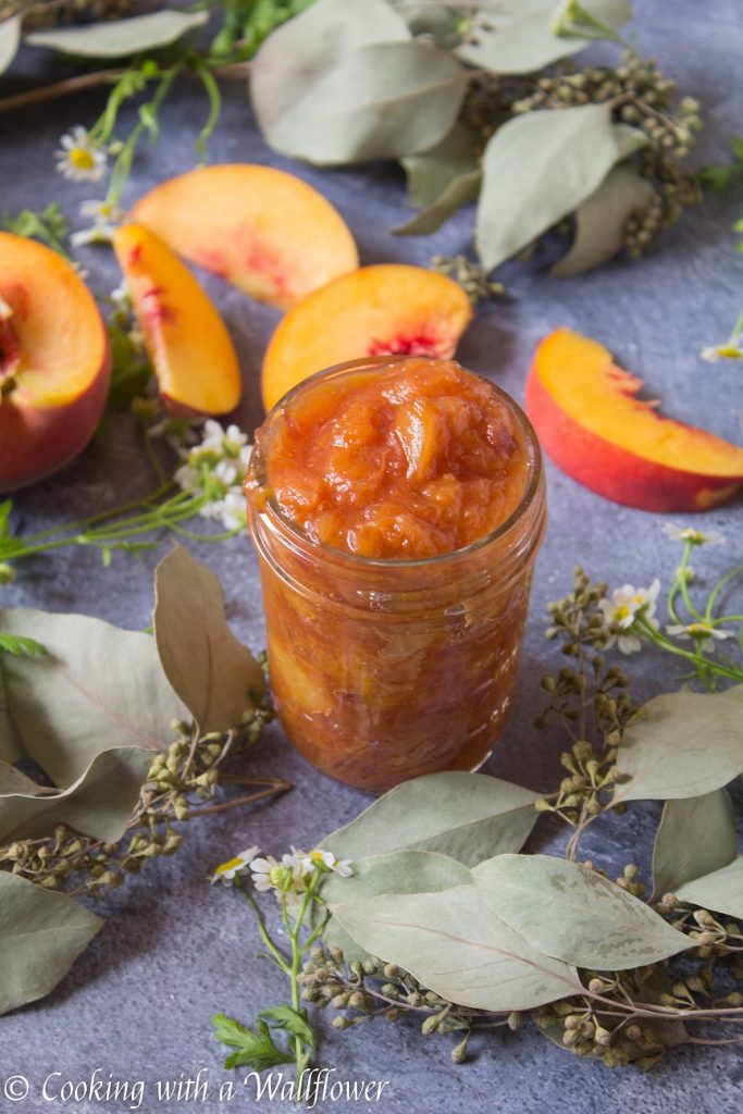 Small Batch Peach Elderflower Jam | Cooking with a Wallflower