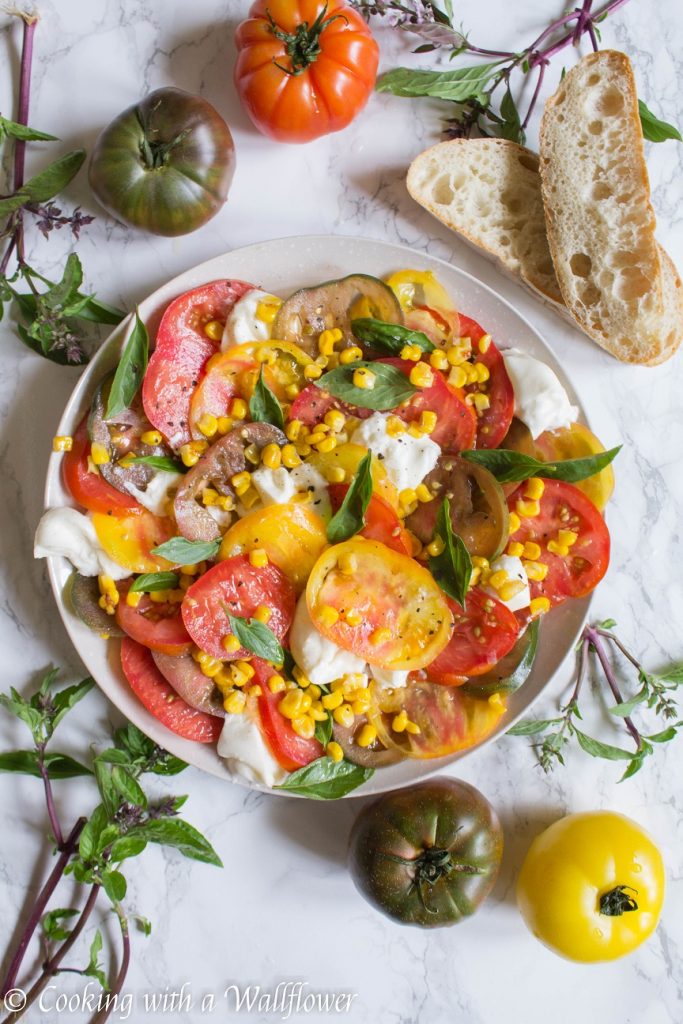 Heirloom Tomato Burrata Salad | Cooking with a Wallflower