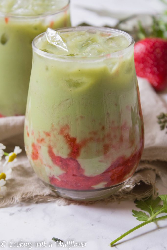 Iced Strawberry Matcha Latte Recipe