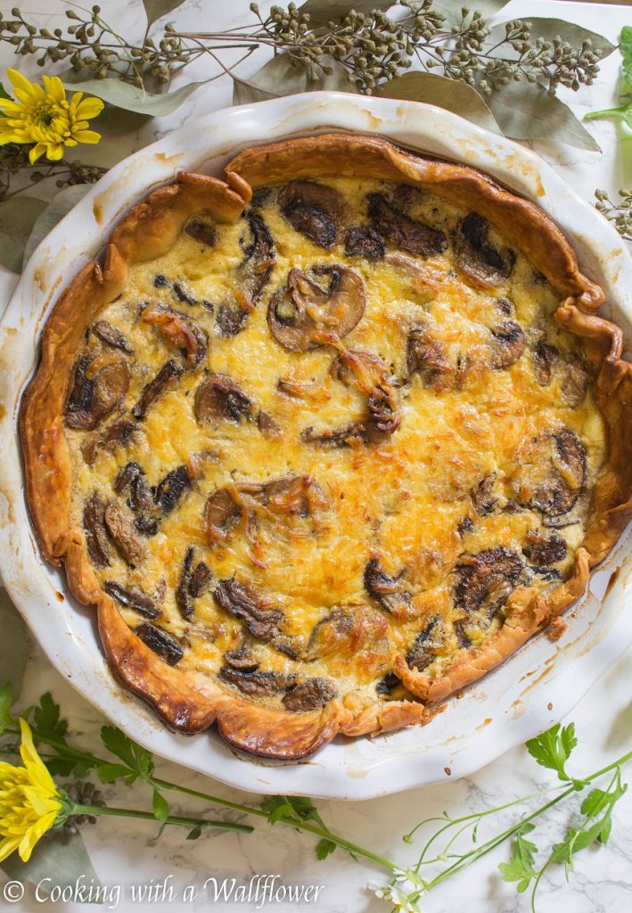 Roasted Mushroom Quiche | Cooking with a Wallflower
