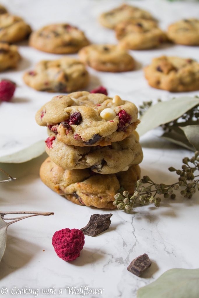 Raspberry Chocolate Chip Cookies | Cooking with a Wallflower