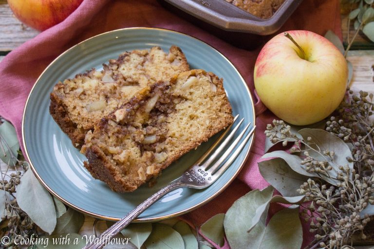 Chai Spiced Apple Loaf Cake - Cooking with a Wallflower