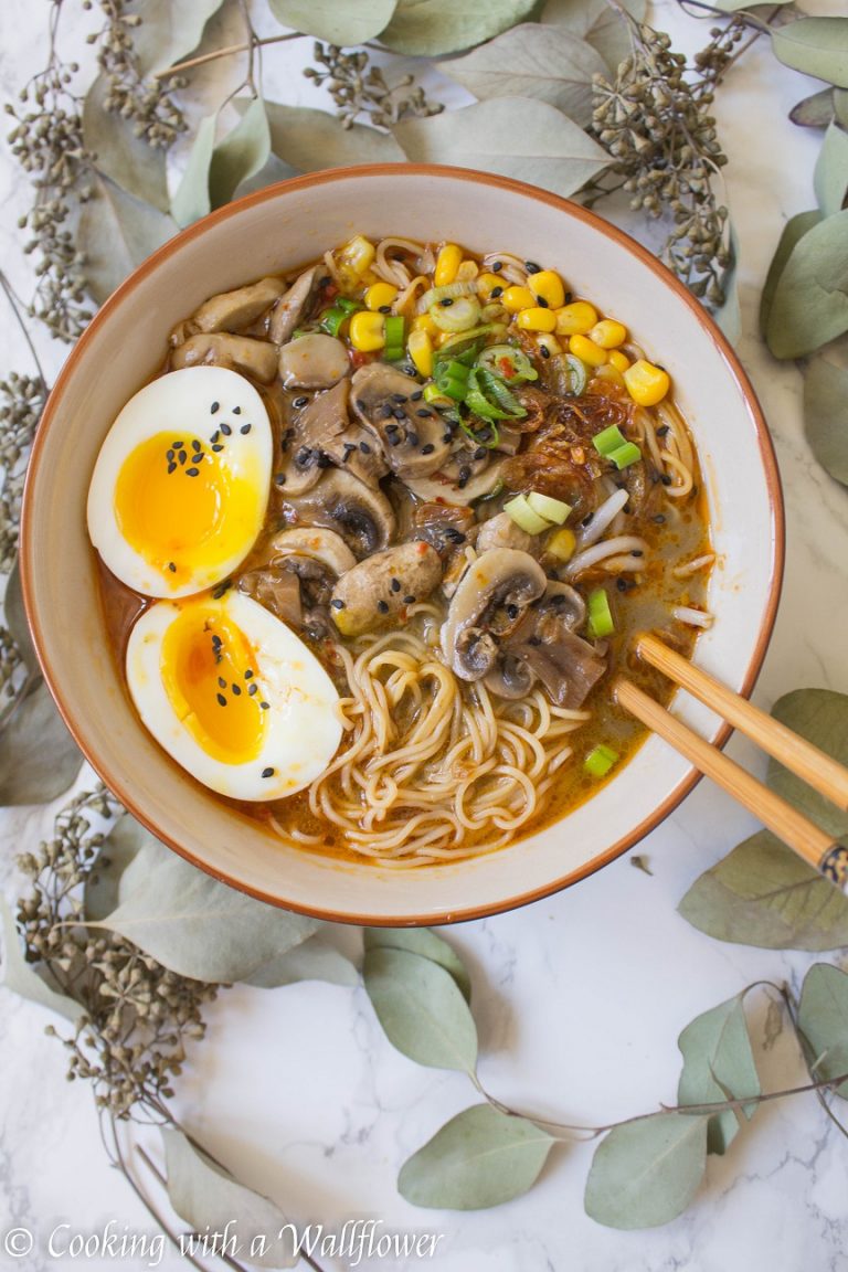 Spicy Miso Mushroom Ramen - Cooking with a Wallflower
