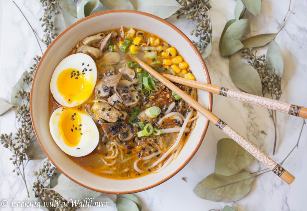 Spicy Miso Mushroom Ramen | Cooking with a Wallflower