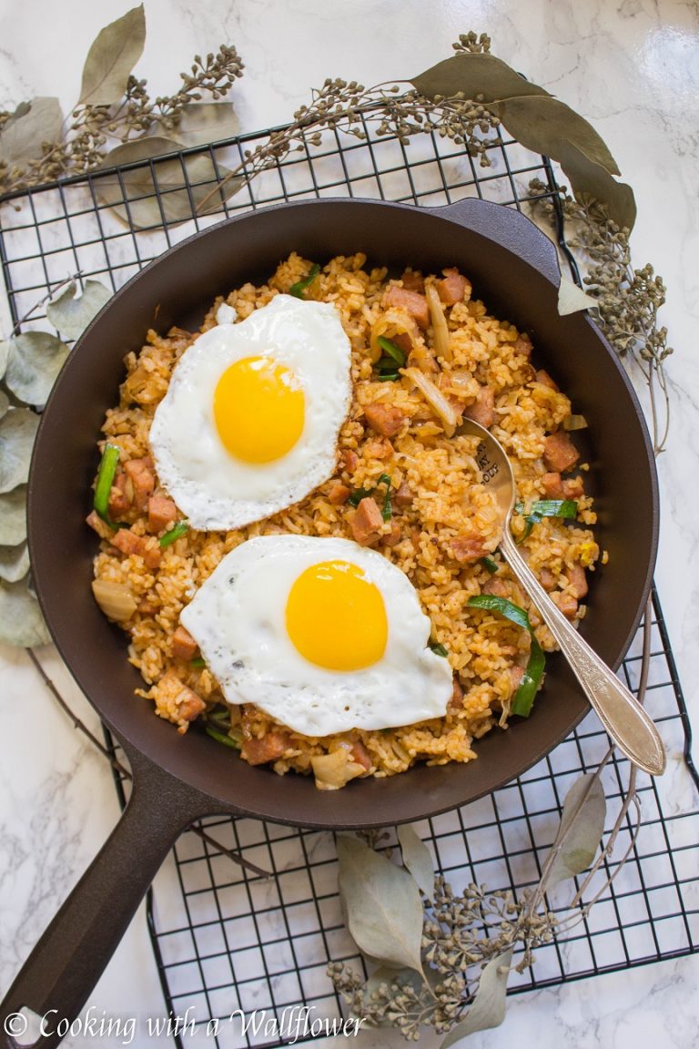 Kimchi Spam Fried Rice - Cooking with a Wallflower