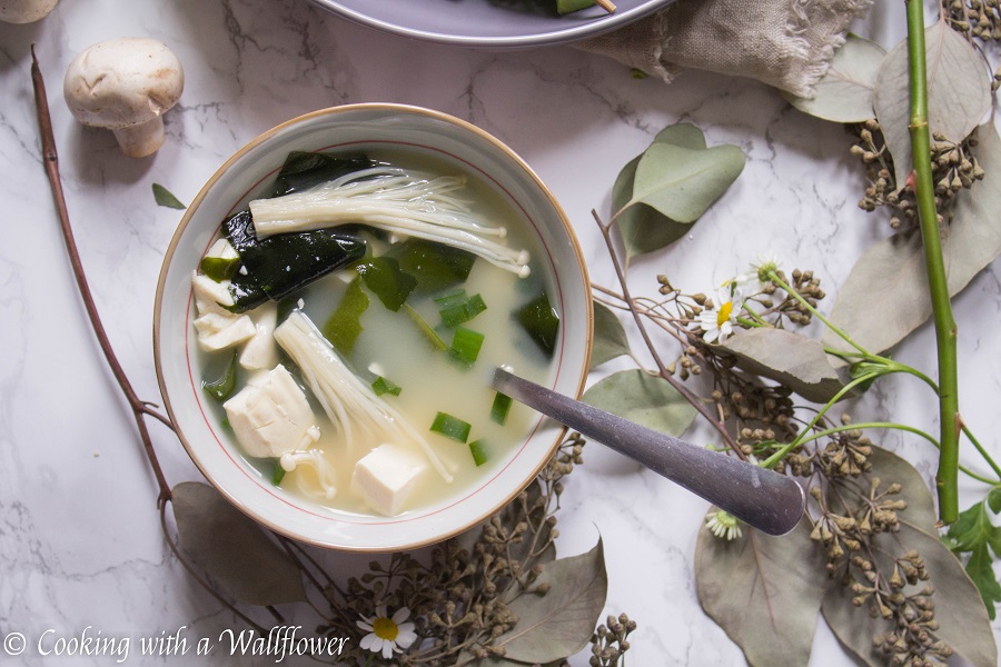 Mushroom Miso Soup | Cooking with a Wallflower