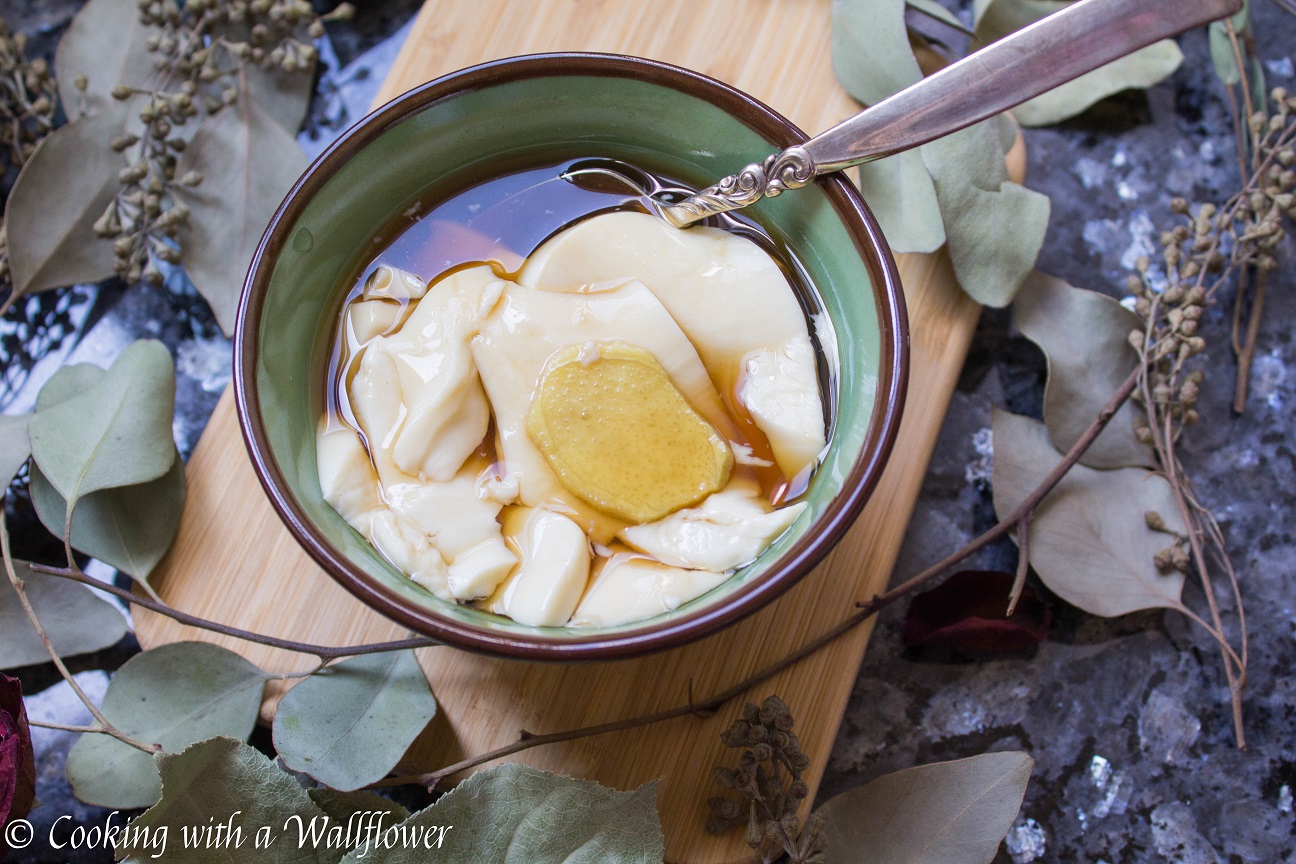 Silken Tofu Pudding With Ginger Syrup Cooking With A Wallflower