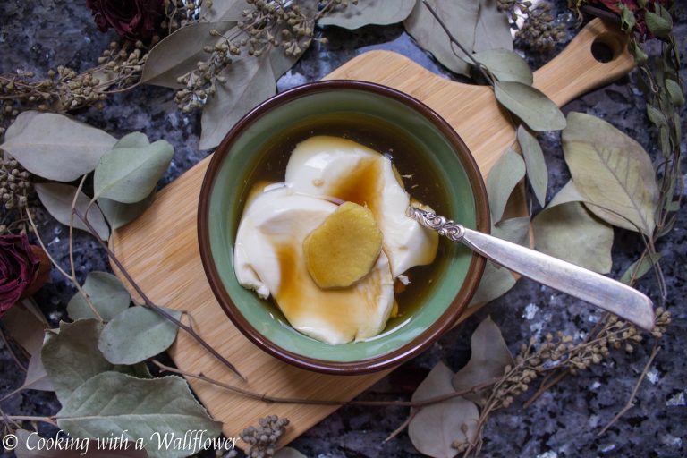 Silken Tofu Pudding with Ginger Syrup Cooking with a Wallflower