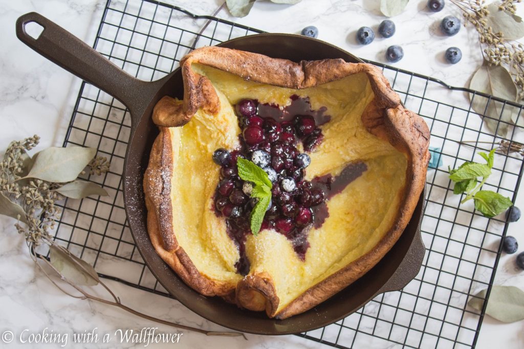 Blueberry Dutch Baby Pancake | Cooking with a Wallflower