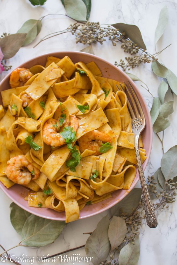 Cajun Garlic Shrimp Pappardelle | Cooking with a Wallflower