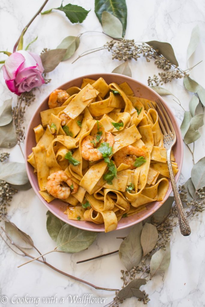 Cajun Garlic Shrimp Pappardelle | Cooking with a Wallflower