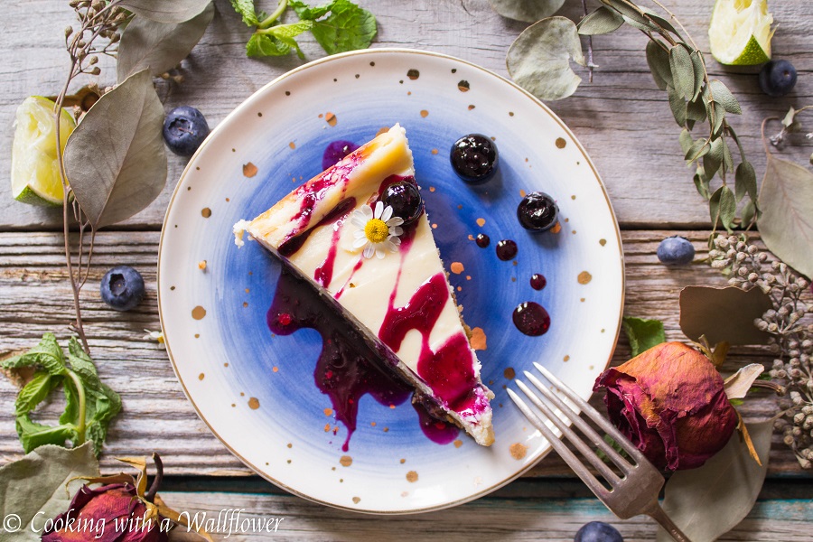Blueberry Glazed Vanilla Cheesecake