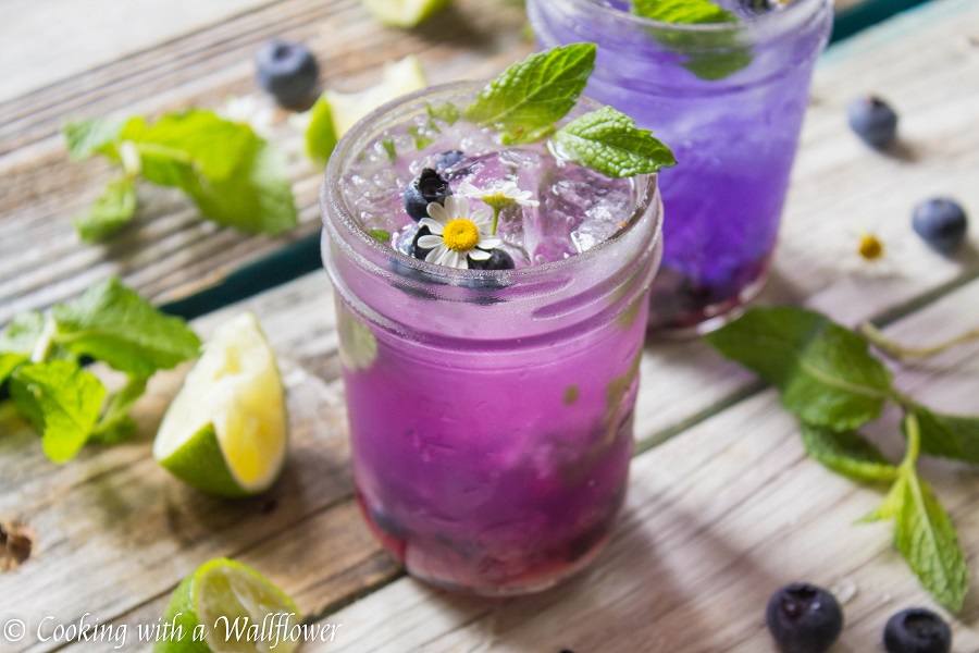 Blueberry Gin Mojito | Cooking with a Wallflower