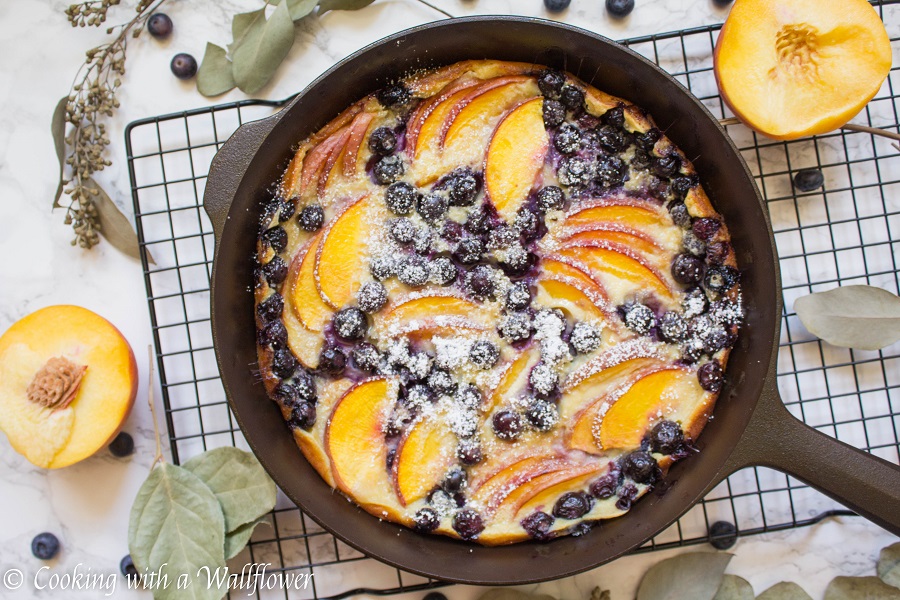 Peach Blueberry Clafoutis | Cooking with a Wallflower