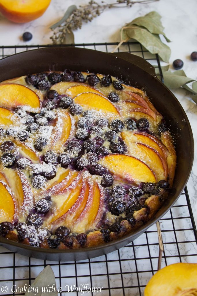 Peach Blueberry Clafoutis | Cooking with a Wallflower