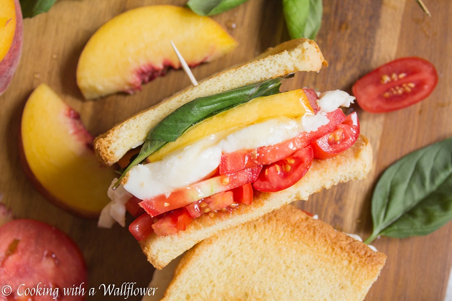 Peach Caprese Sandwich | Cooking with a Wallflower