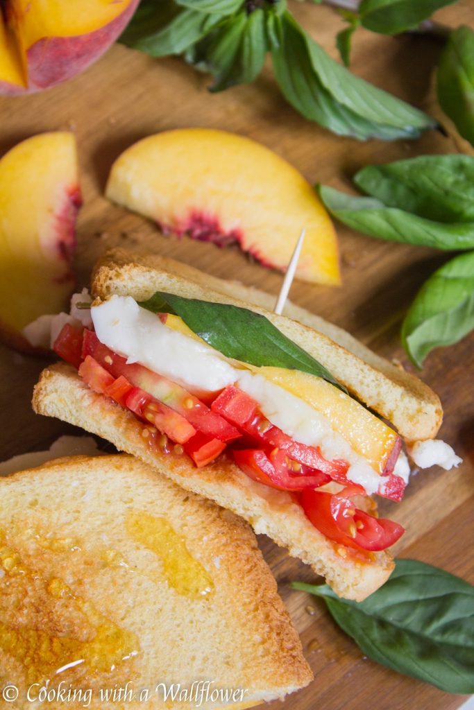 Peach Caprese Sandwich | Cooking with a Wallflower