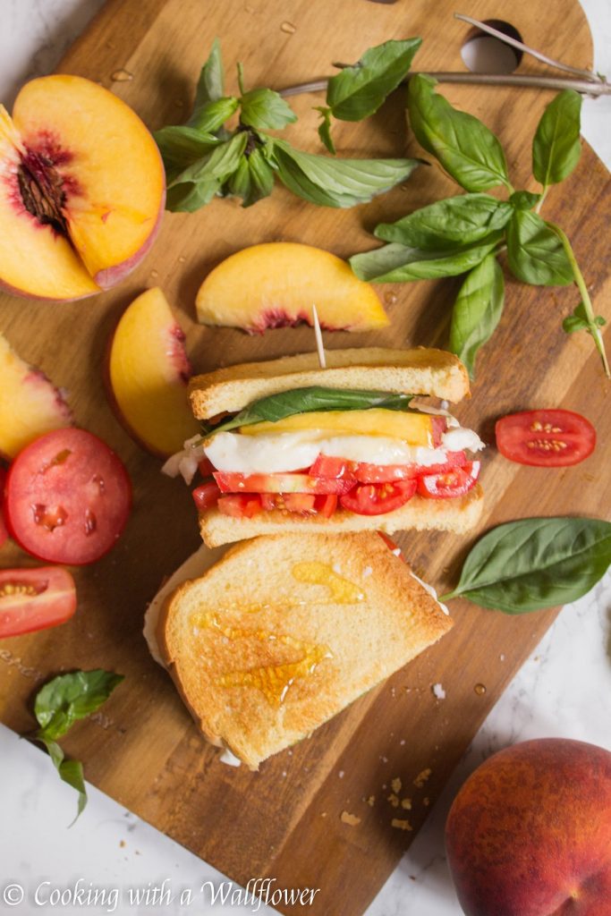 Peach Caprese Sandwich | Cooking with a Wallflower