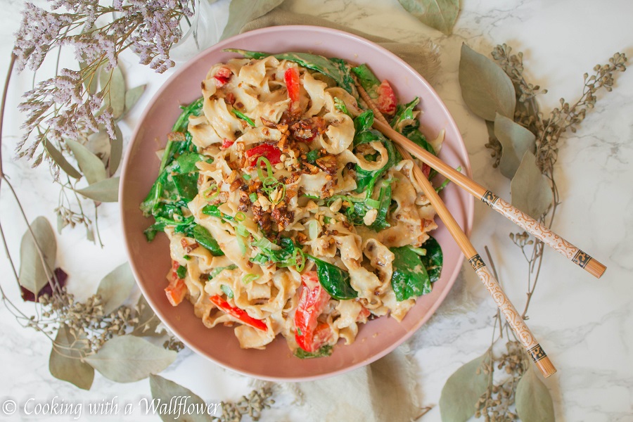 Spicy Peanut Sauce Noodles | Cooking with a Wallflower