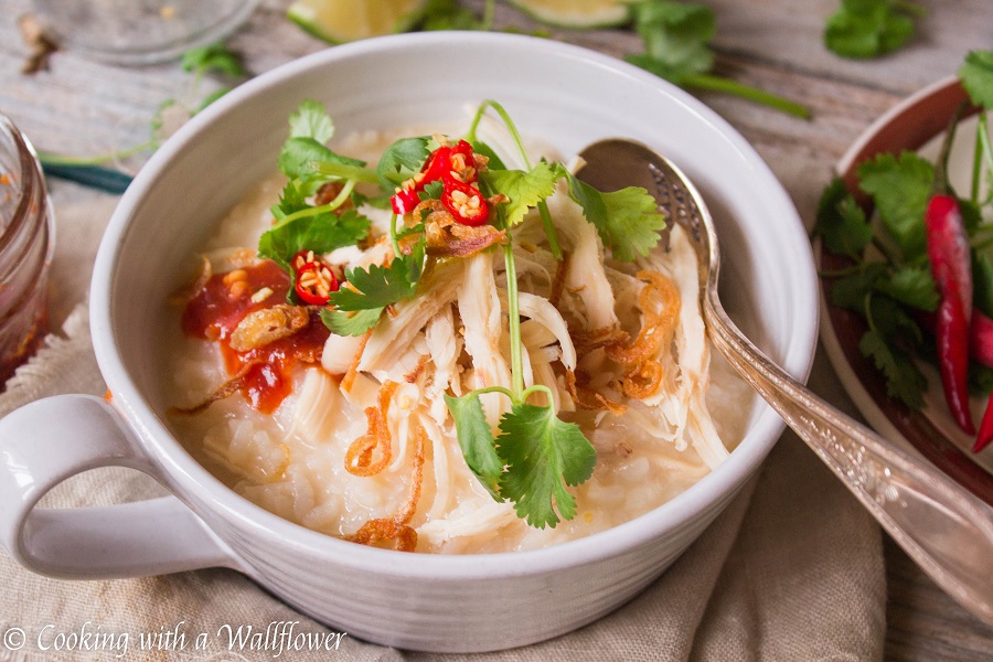 Leftover Turkey Congee | Cooking with a Wallflower