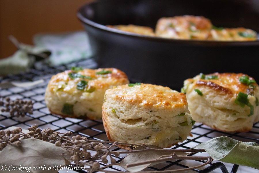 Scallion Buttermilk Biscuits | Cooking with a Wallflower 