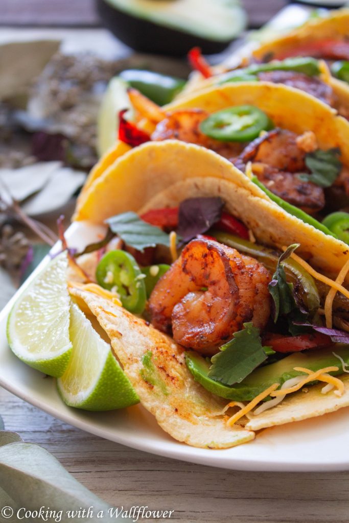 Chipotle Shrimp Fajita Tacos | Cooking with a Wallflower