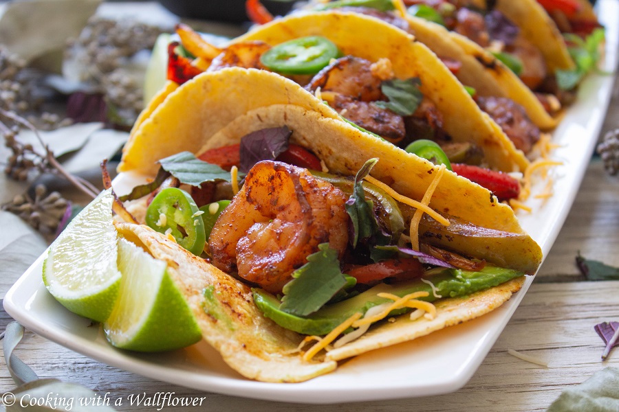 Chipotle Shrimp Fajita Tacos | Cooking with a Wallflower