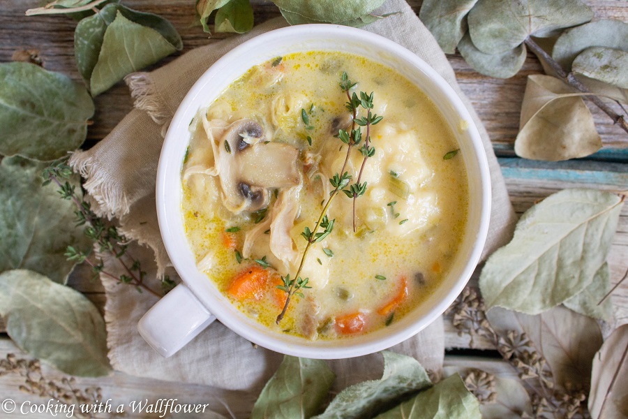 Creamy Chicken Dumpling Soup | Cooking with a Wallflower