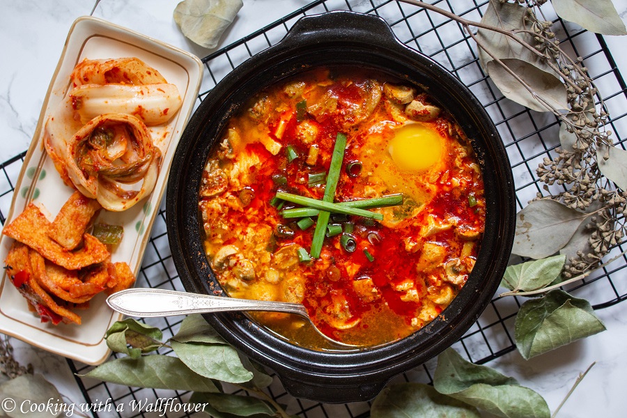 Korean Style Spicy Soft Tofu Stew | Cooking with a Wallflower