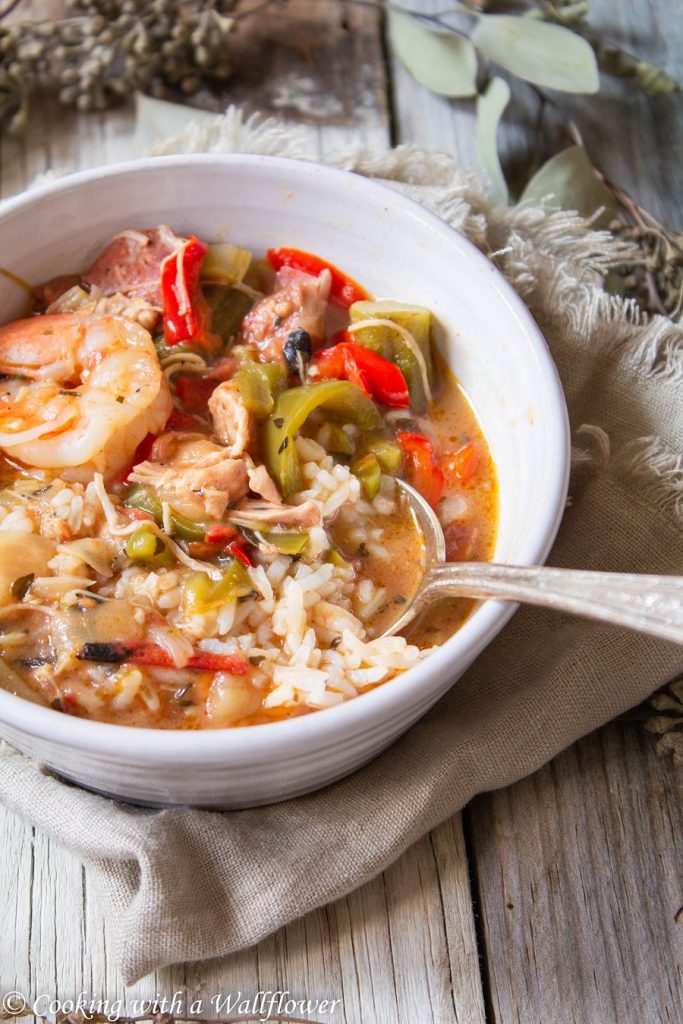 Chicken Sausage Gumbo with Shrimp | Cooking with a Wallflower