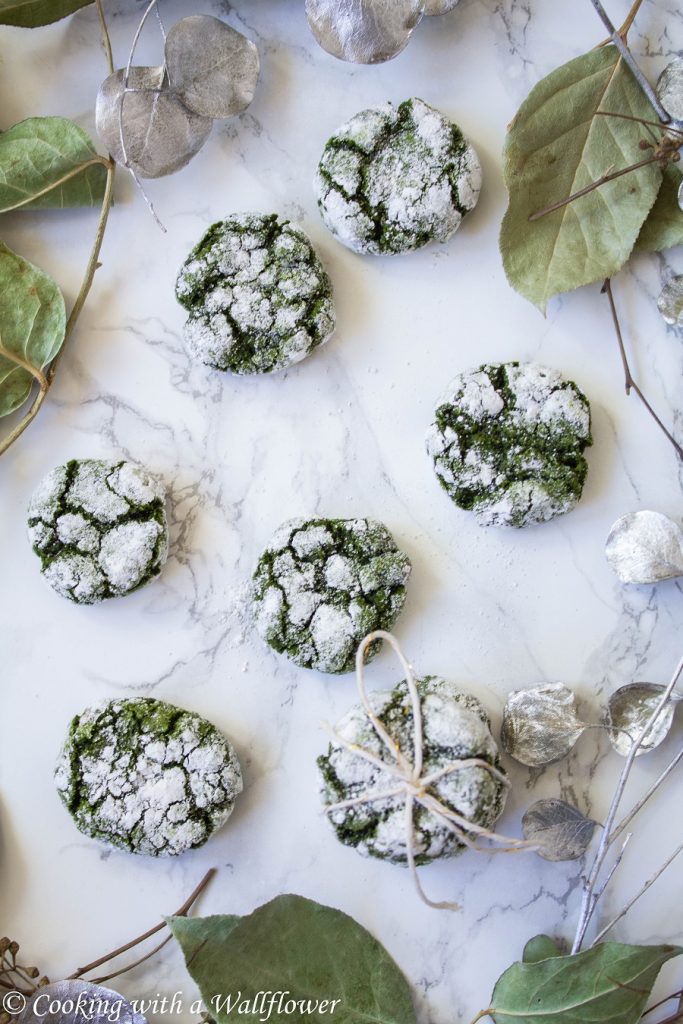 Matcha Crinkle Cookies | Cooking with a Wallflower